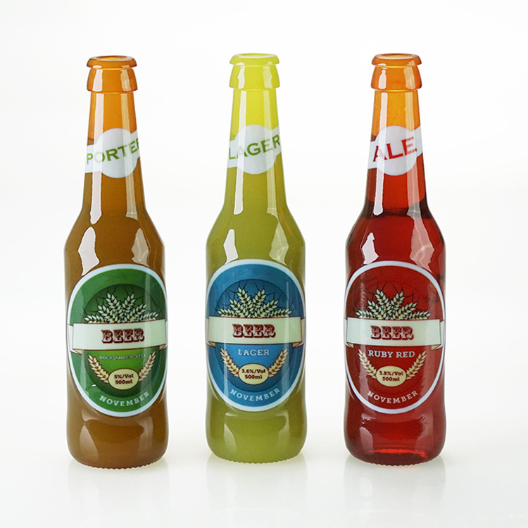 3D Full‑Color Beer Bottle Prototypes